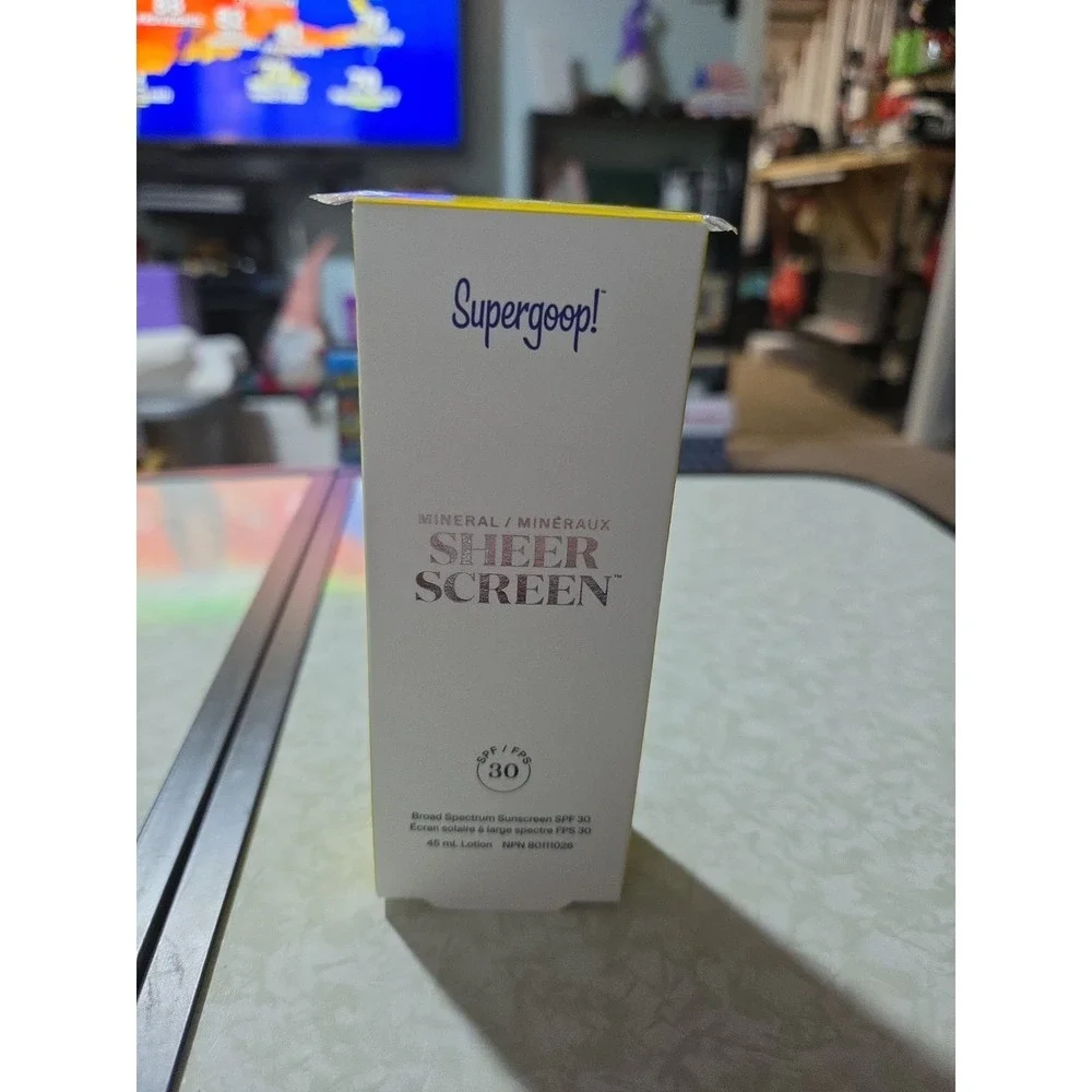 Supergoop ! Mineral Sheer Sunscreen~SPF30~Full Size~1.5oz/45mL~EXP 7/2026
